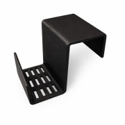 Uchwyt na gąbkę do zlewu czarny organizer ociekacz na przegrodę PLA