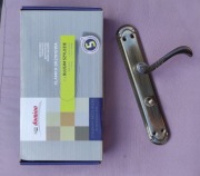 Klamka drzwiowa z długim szyldem 72 WC Patyna 