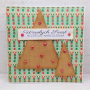 Kartki świąteczne, kartka Boże Narodzenie ręcznie robione z kopertą