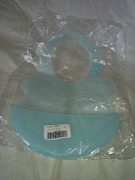 Błękitny silikonowy śliniak 