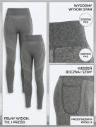 Legginsy Sportowe z Wysokim Stanem i Kieszenią
