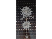 Gwiazda 3D zawieszka do okna na szydełku girlanda rękodzieło 