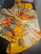 Duża chusta żółta palantine silk feeling szal