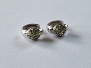 Srebrne kreole z peridotem próba 925