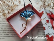 Broszka i wisior 2w1 Vintage turkusowy 