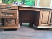 Ekskluzywne klasyczne drewniane dębowe biurko 