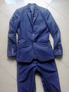 GARNITUR MARYNARKA SPODNIE BRAVURRO NIEBIESKI SLIM