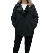 czarna kurtka bosmanka z futerkiem 46 48 50 4xl