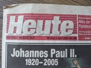 Heute - dziennik austriacki Jan Paweł II 