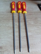 Trzy pilniki do ostrzenia łańcucha 