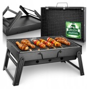 GRILL WĘGLOWY OGRODOWY TURYSTYCZNY SKŁADANY W WALIZKĘ PRZENOŚNY BBQ WALIZKA