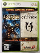 Bioshock Elder Scrolls Oblivion Xbox 360 One X series Combo 2in1 Mapa kompl