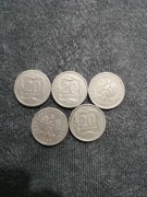 5x 20 groszy 1992r.
