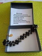 Bransoletka obsydian pleciona