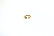 Złoty regulowany pierścionek ze stali nierdzewnej minimalistyczny, otwarty