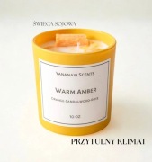 Świeca sojowa pomarańcza sandałowiec róża zapachowa 40h naturalna