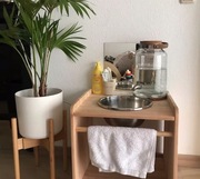 Umywalka drewniana wąska dla dzieci Montessori