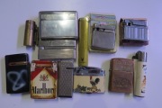 KOLEKCJA 12 szt kolekcjonerskich  ZAPALNICZEK Playboy Camel Marlboro