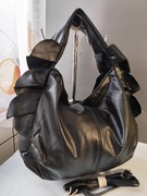 Torba damska z hopper A4 czarna nowa z metką elegancka