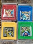 4 Gry Nintendo Pokemon - Red, Blue, Yellow, Green - GameBoy Color