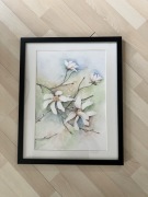 Obraz akwarela ręcznie malowany art a3 Magnolie 