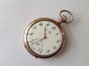 Zegarek kieszonkowy srebrny OMEGA z dwoma dekielkami srebrnymi