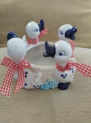 Gęsi Kaczki Figurka Doniczka Ceramika Vintage Wiejski Styl 90's