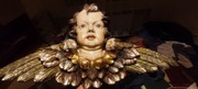 Głowa anioła z drewna cherubin putto 73/40cm