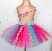 Spódniczka tutu błyszcząca tiul Psi Patrol bal przebranie urodziny tiulowa