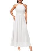 Bbonlinedress piękna długa sukienka biała cekinowa szyfonową wesele ślub S