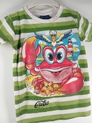 Bluzeczka dziewczęca w paski Rustic z aplikacją 3/4l