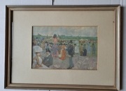 RYCINA z ok I poł XXw Wyścigi w Nonchamp J.L. Forain oryg. oprawa