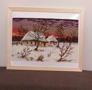 Obraz – HAFT – Chata w zimie