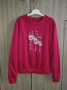 Bluza czerwona z nadrukiem r. XS/S