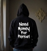 Męska Czarna Bluza M Need Money For Ferrari