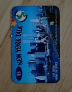 karta telefoniczna USA New York zużyta historyczny widok 