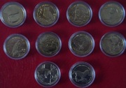 10 monet 2zł -ZWIERZĘTA - SUPER ZESTAW .