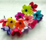 Kwiaty z krepy włoskiej 10 sztuk-zestaw