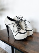 Szpilki unikatowe KG by Kurt Geiger 37 czarno białe platforma 