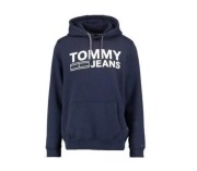 Tommy Jeans Bluza z kapturem black iris L