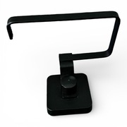 Uchwyt na papier toaletowy na przyssawkę stabilny montaż czarny