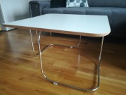 Nowoczesny stolik kawowy biały laminat 70x70x43 cm