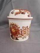 Pojemnik ręcznie malowany  wys 15 cm z czasów PRL Koło