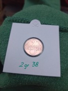 2 grosze 1938 w holderze 
