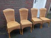 Krzesła rattanowe używane kpl 4 szt