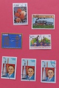 Zestaw z 7 znaczków pocztowych Kuba 
