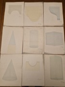 Hermann Beutnagel szkice z 1899 zestaw 9 rysunków bryły figur geometrycznyc