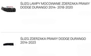 Ślizg zderzaka + lampy komplet Dodge Durango 2014+ prawe