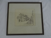 Obraz ,,Uliczka " -stara grafika