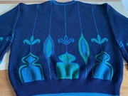 Sweter Vintage lata 80 Pierre Sangan Made in Jersey British Isles